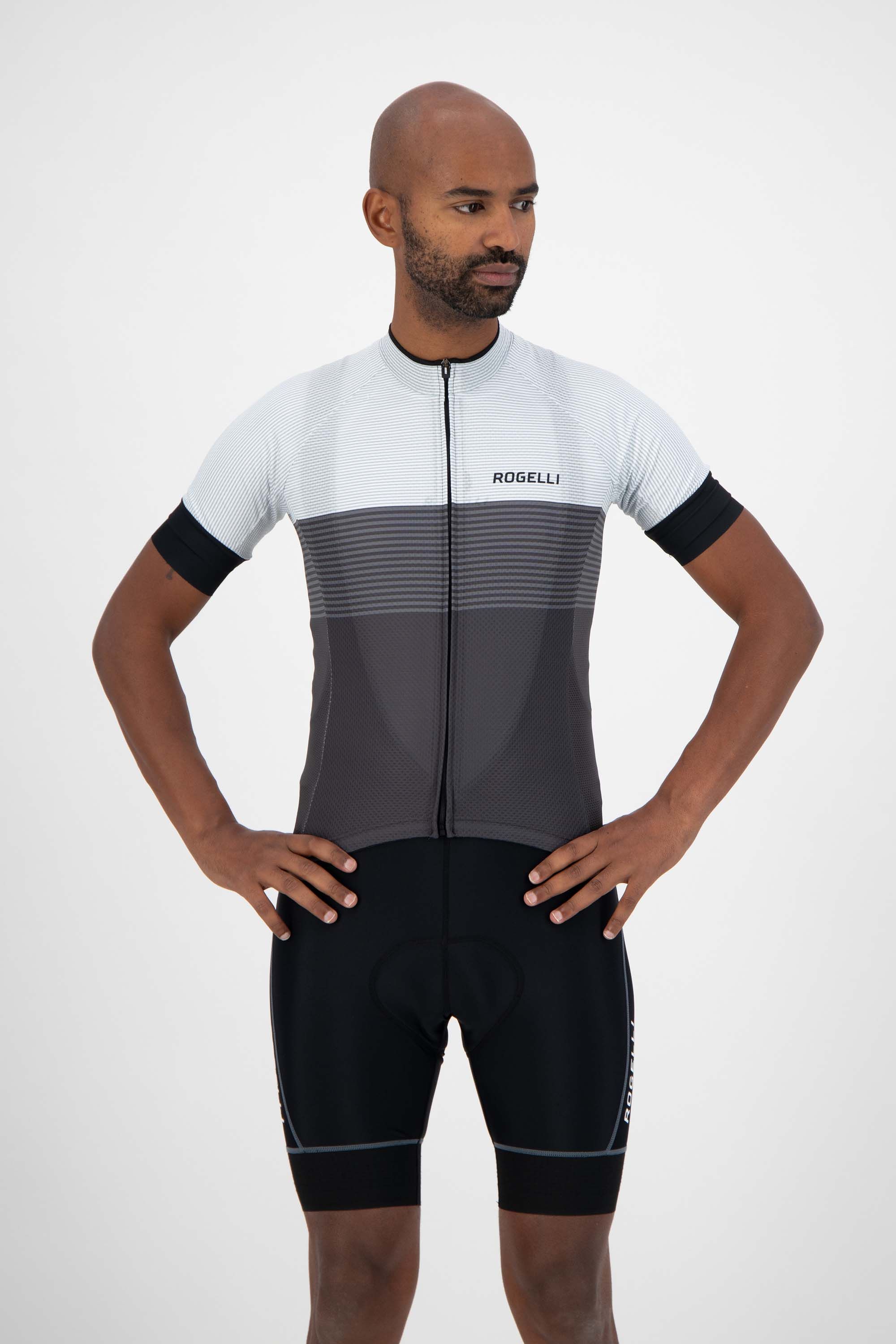 Rogelli Boost Schwarz/Weiß Herren Radtrikot Kurzarm