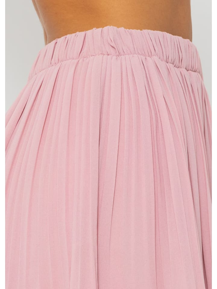 SASSYCLASSY Plissée-Rock aus Chiffon in Rosa günstig kaufen