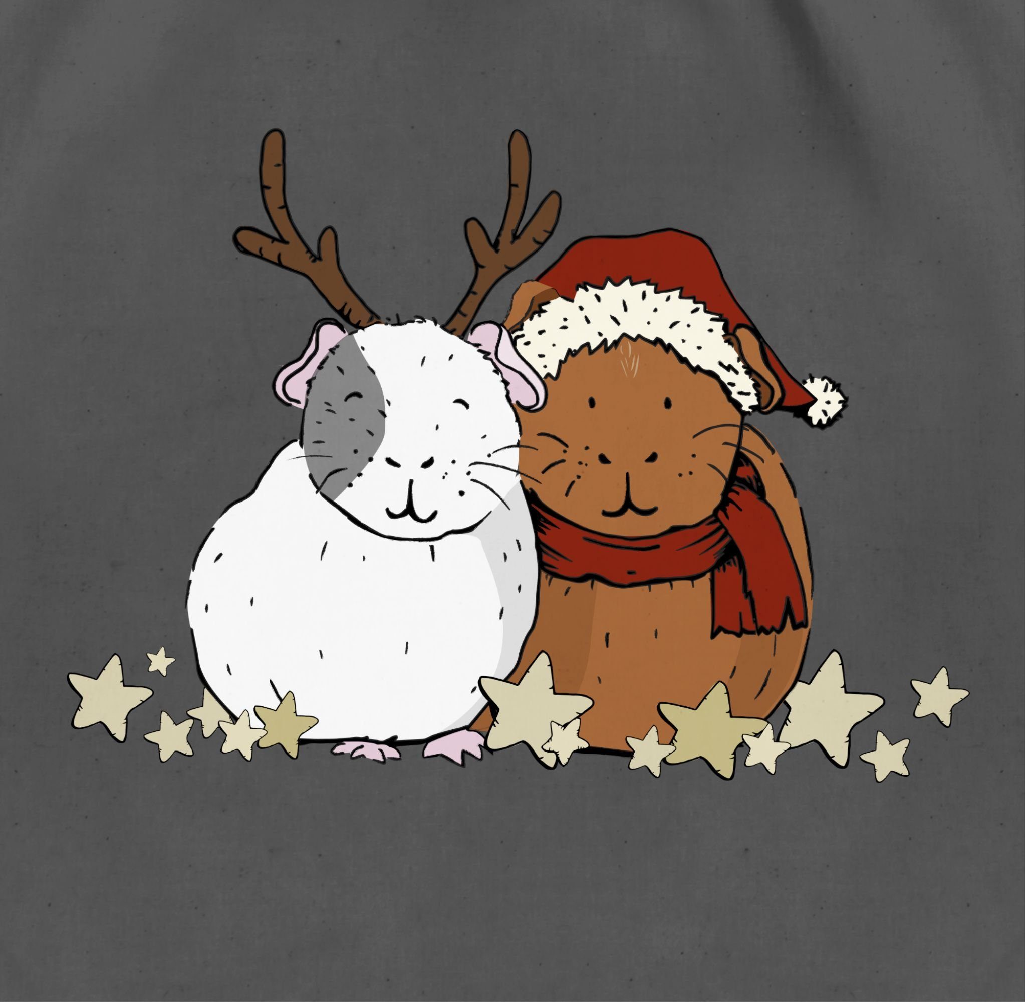 Shirtracer Turnbeutel Weihnachtliche Meerschweinchen - Weihnachten & Silvester Geschenke - Turnbeutel, Neujahrsgeschenke Party Deko