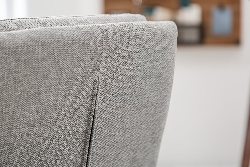 riess-ambiente Freischwinger COMFORT vintage hellgrau, Esszimmer · Webstoff · Metall · Industrial Design