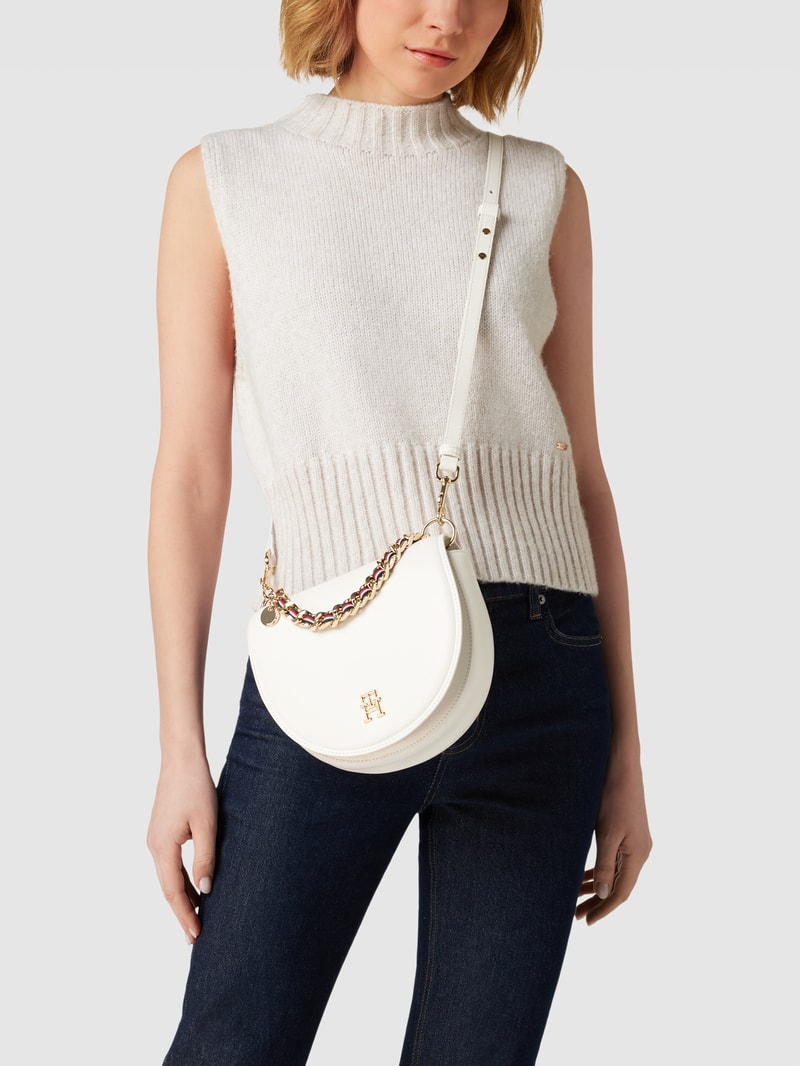 Saddle Bag mit Label-Applikation in weiß