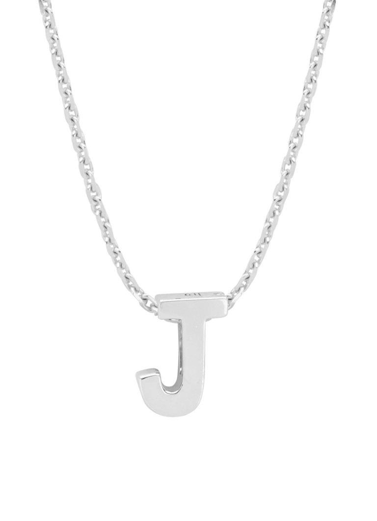 Pendentif en or blanc Diamond Point J, Alphabet
