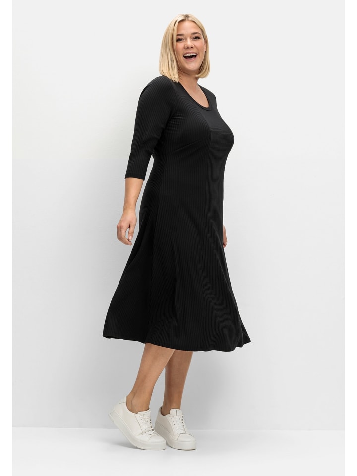 sheego Shirtkleid in schwarz günstig kaufen 44
