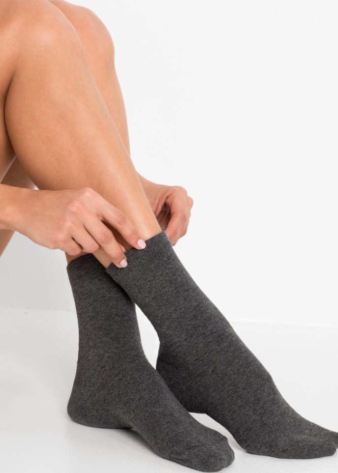 Socken mit druckfreiem Bündchen (4er Pack) mit Bio Baumwolle