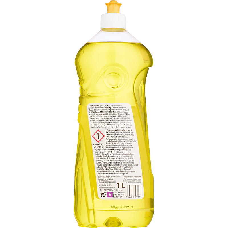Effekt Oppvaskmiddel 1 l sitron Effekt