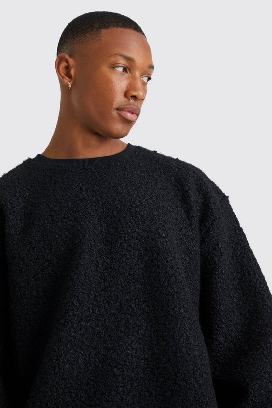 Oversize Bouclee Borg-Sweatshirt
