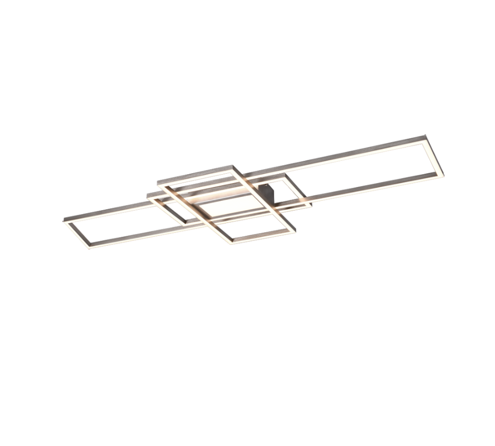 TRIO LED Deckenleuchte Irvine Nickel