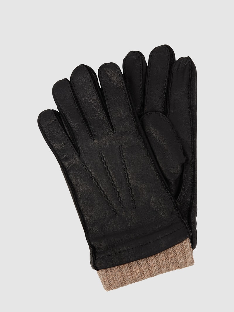 Handschuhe aus Hirschnappa in schwarz