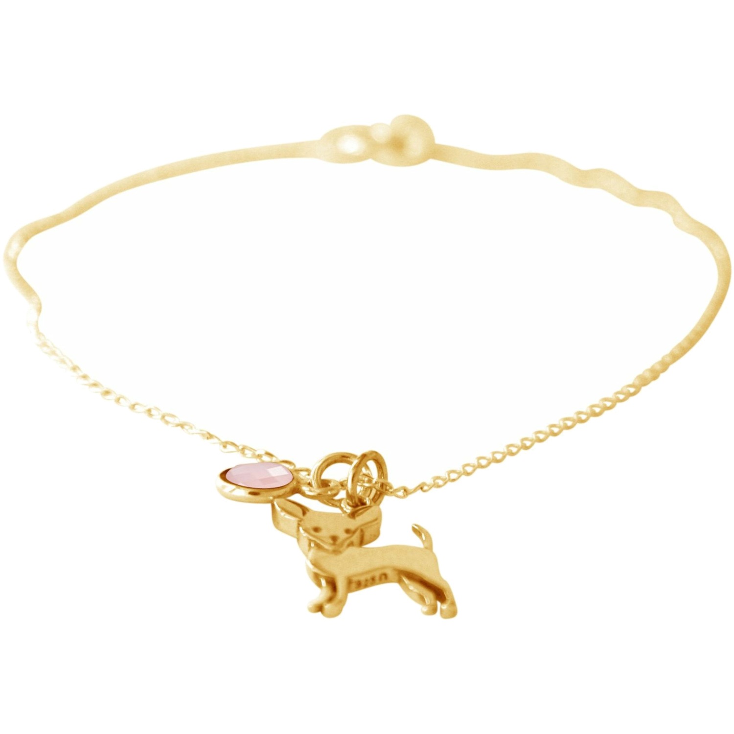 Armband 'CHIHUAHUA Hund Rosenquarz'