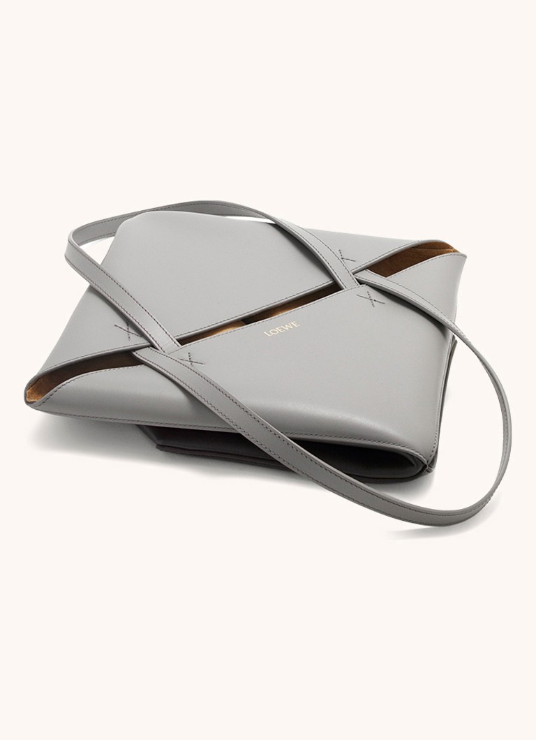 LOEWE Puzzle Fold vidēja izmēra iepirkumu soma no teļādas