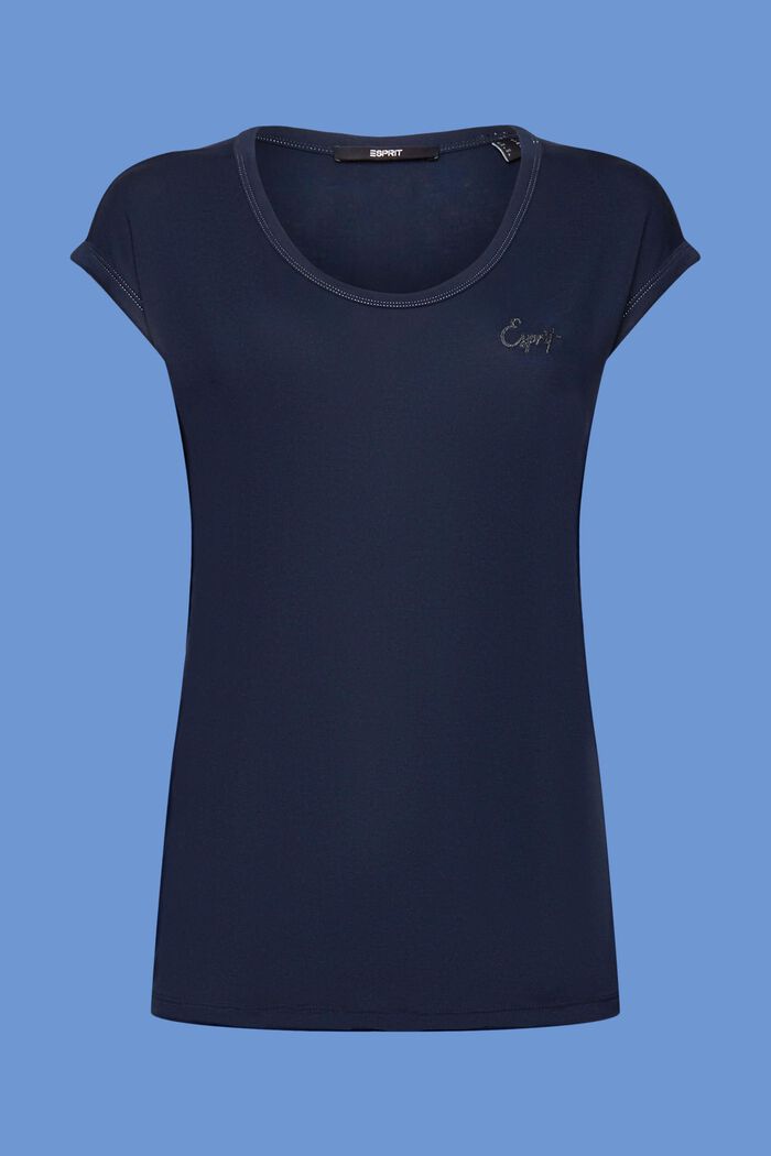 T-Shirt mit Paillettendetails, LENZING™ ECOVERO™