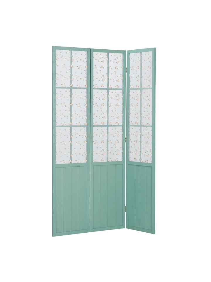 Homestyle4u 3-tlg. Paravent in Türkis 120x170 günstig kaufen onesize