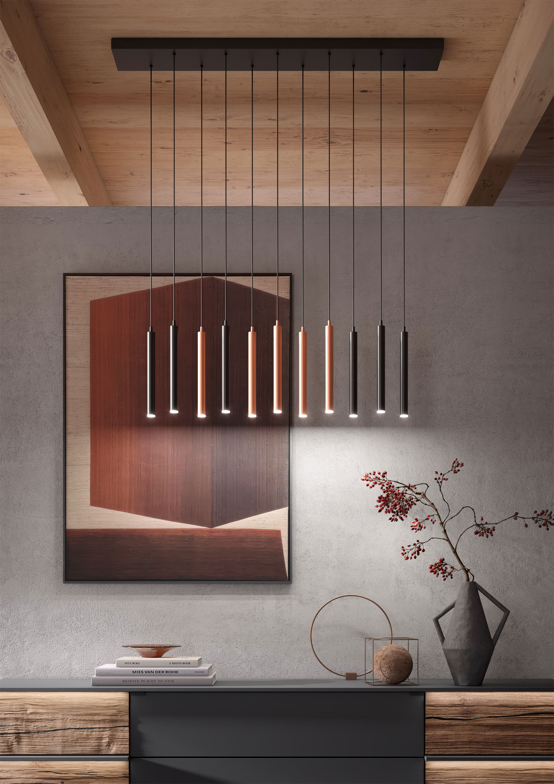 MusterringLED-Pendelleuchte 11flg