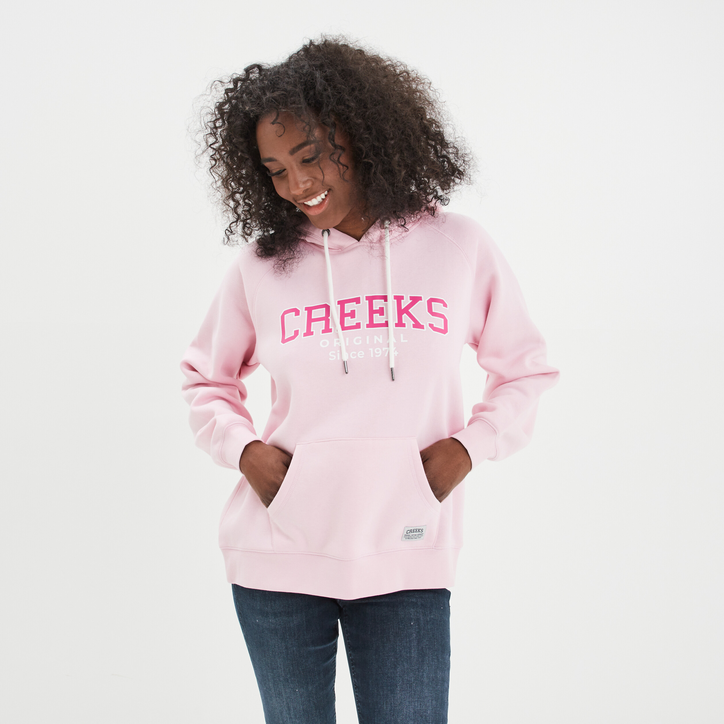 Sweat à capuche hoodie rose clair femme | La Halle