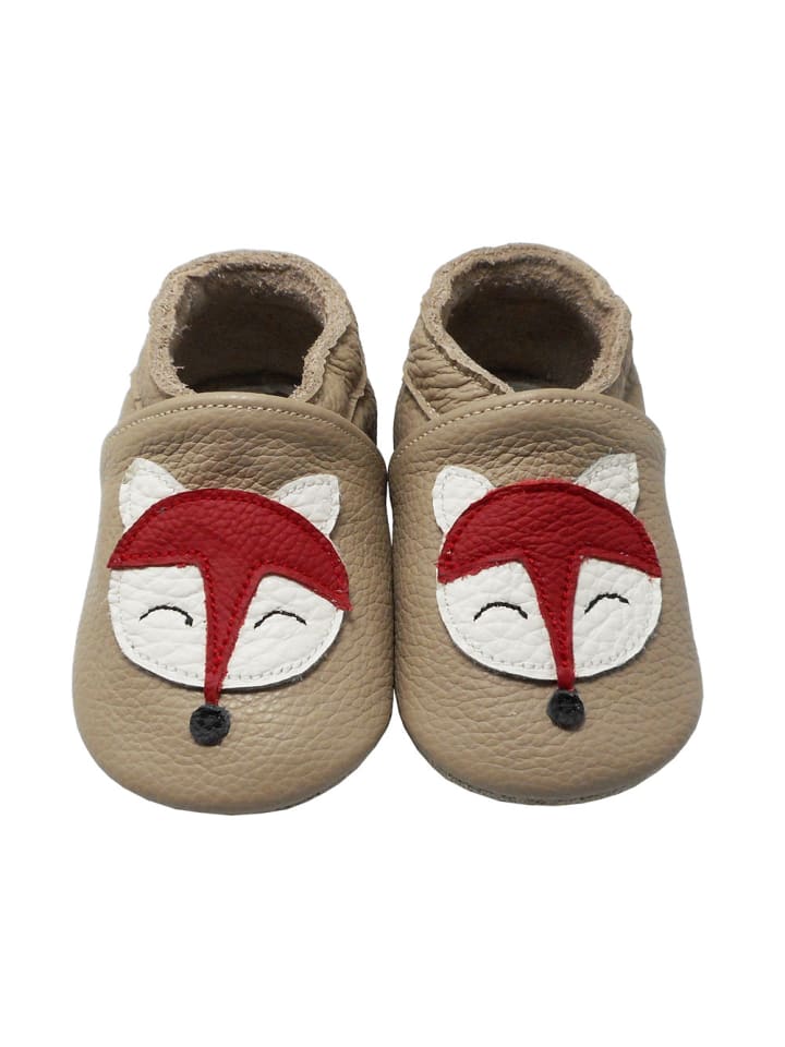 Yalion Leder-Krabbelschuhe 