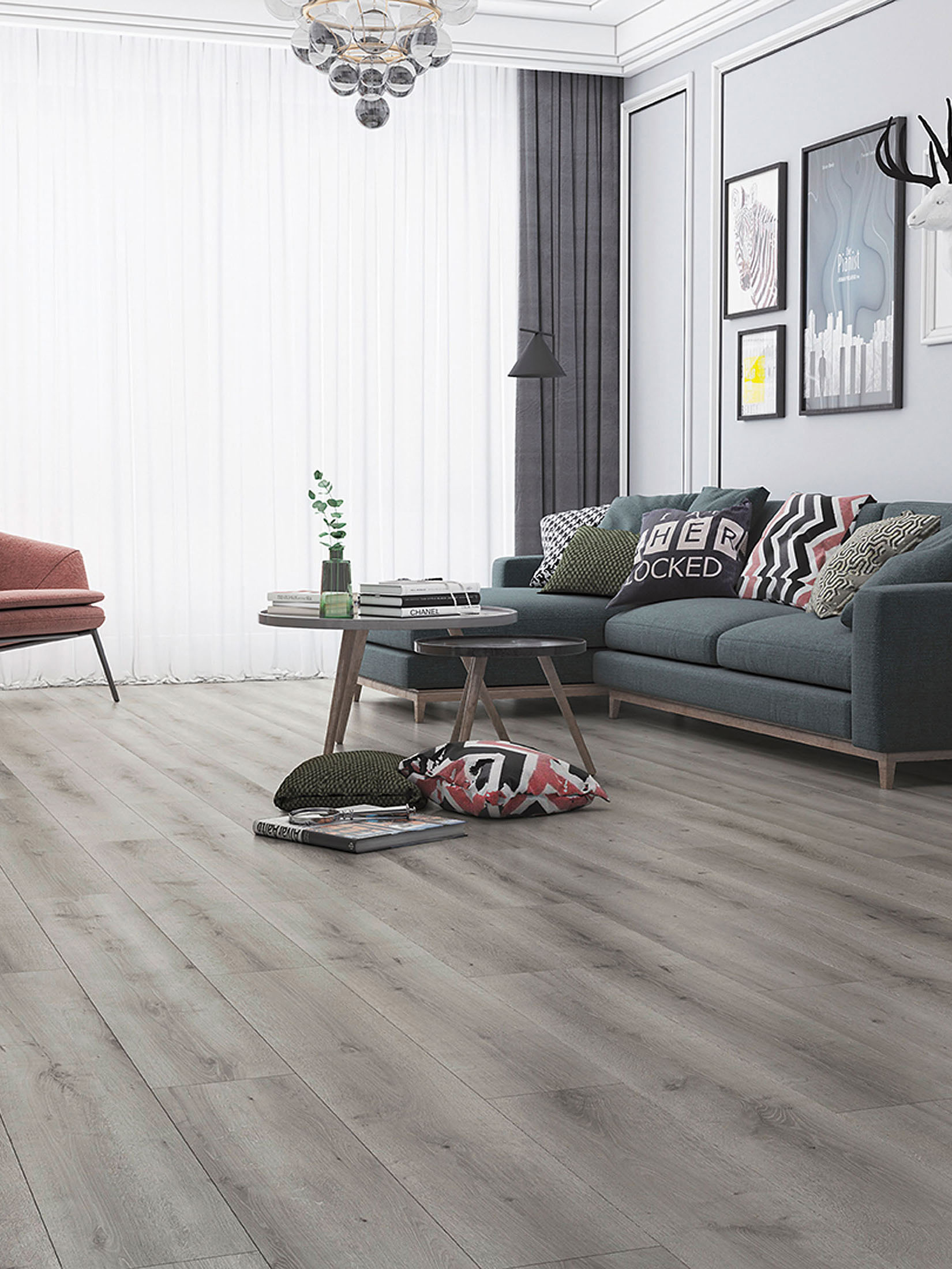 Natura XXL Klick-Laminat, Bright Grey Oak 62266
