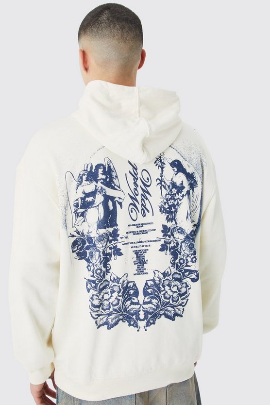 Oversize Hoodie mit floralem Print