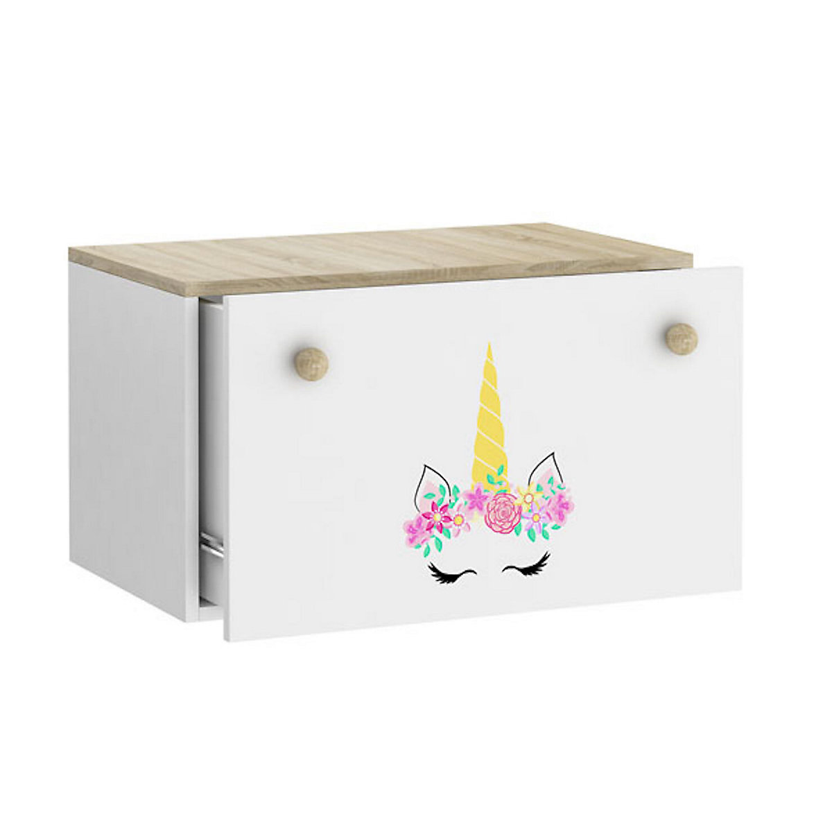 Spielzeugtruhe Sitztruhe Inga 70cm Motiv wählbar mit 1 Schublade