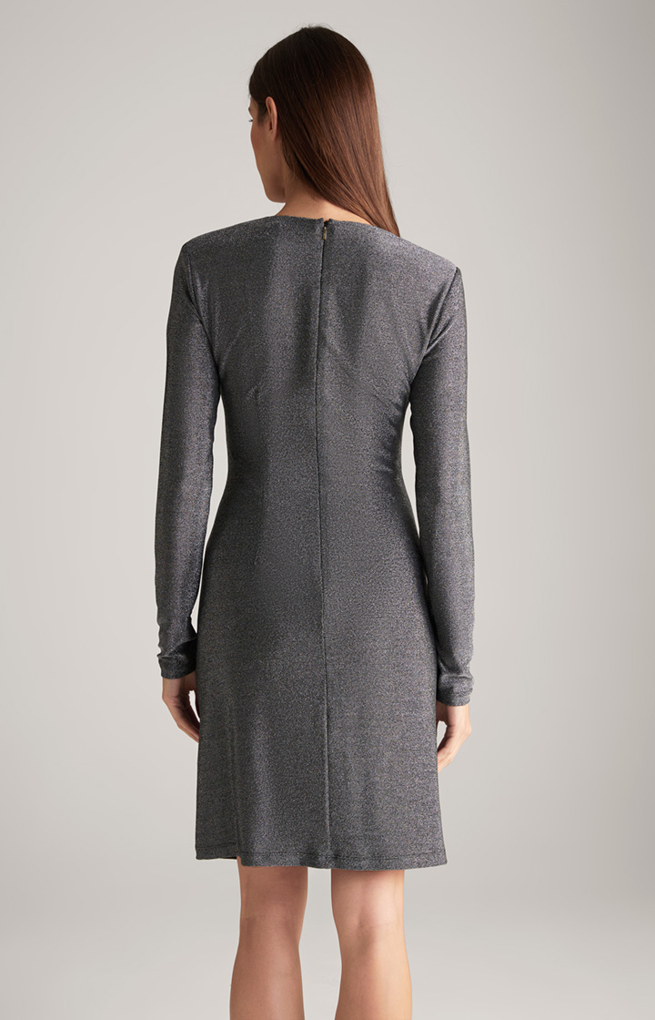 Lurex-Kleid in Grau-Glitzer
