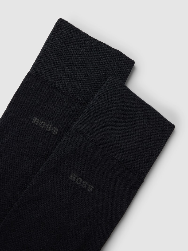 Socken mit Strukturmuster im 2er-Pack in schwarz