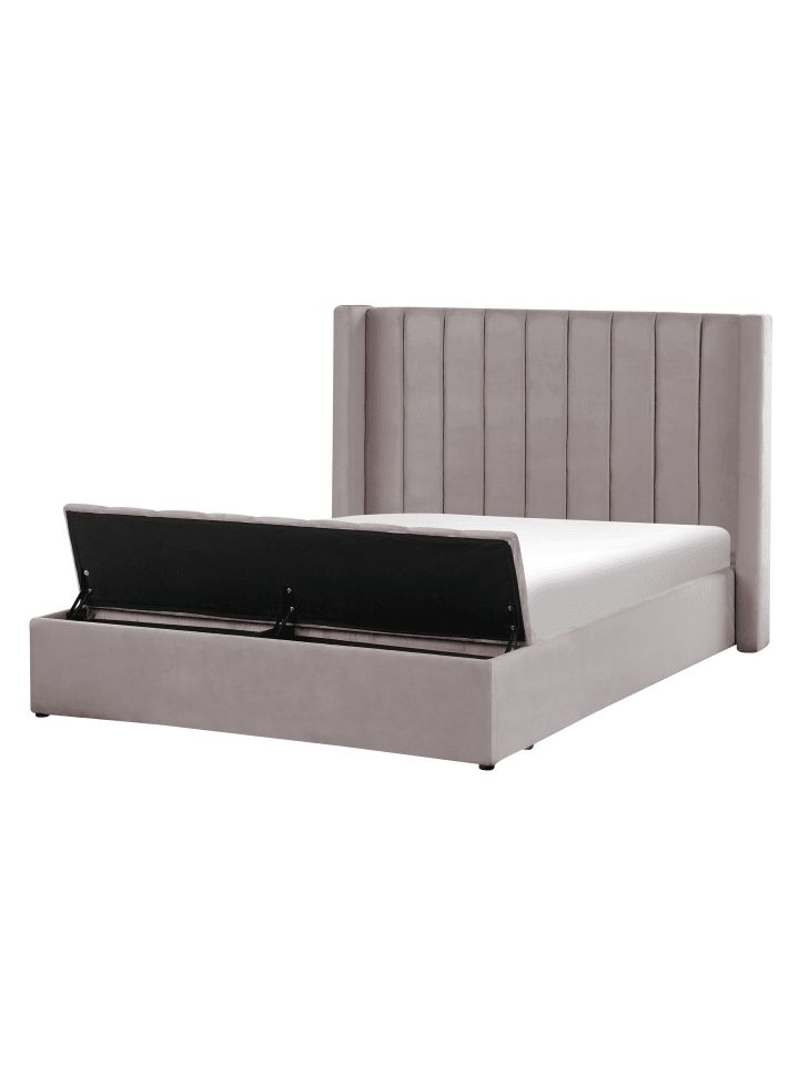 Beliani Doppelbett NOYERS in Grau - (W) 170 x (H) 132 x (L) 247 cm günstig kaufen onesize