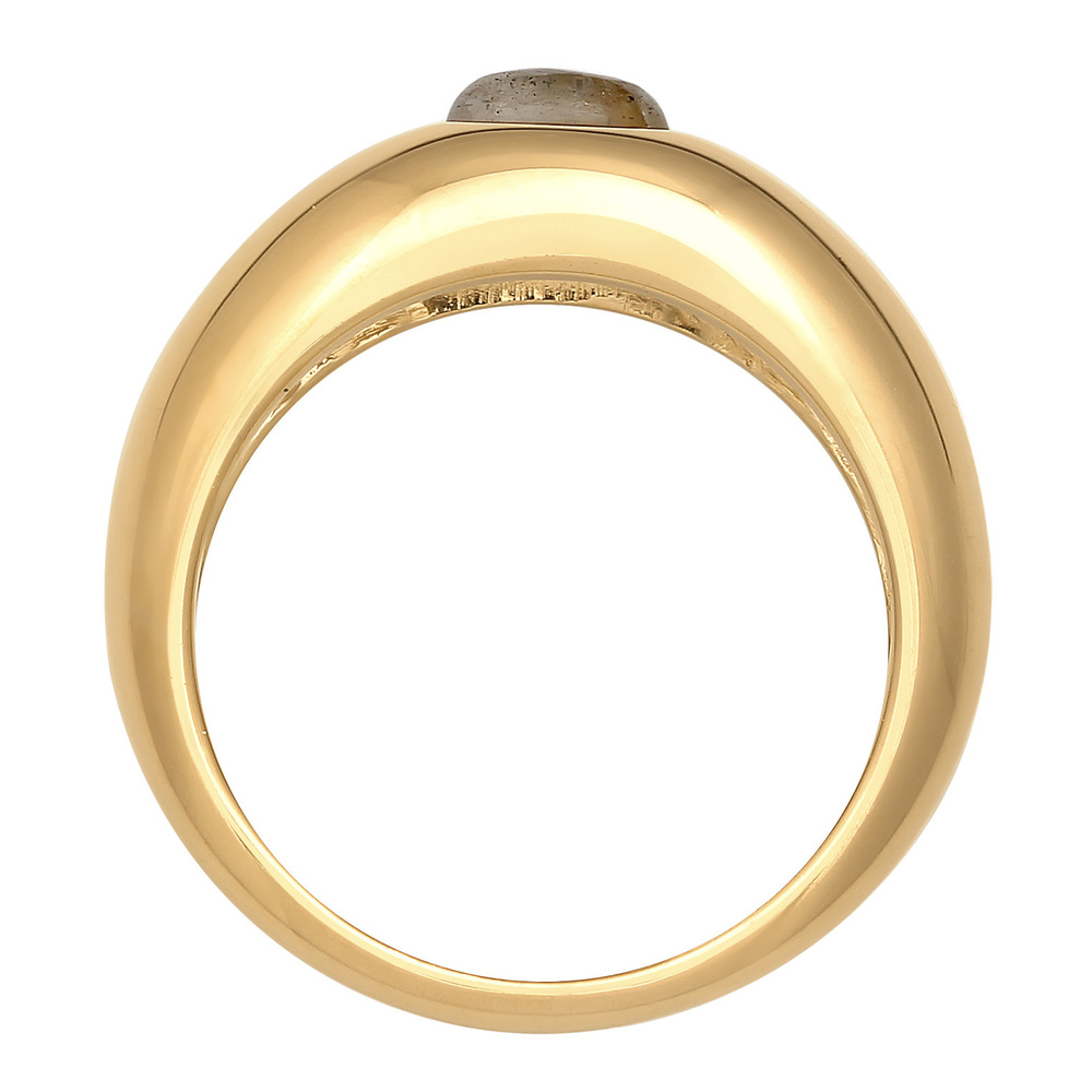 Elli PREMIUM Elli PREMIUM Bague Solitaire Femme Simple avec pierre précieuse Labradorite en ar Bague
