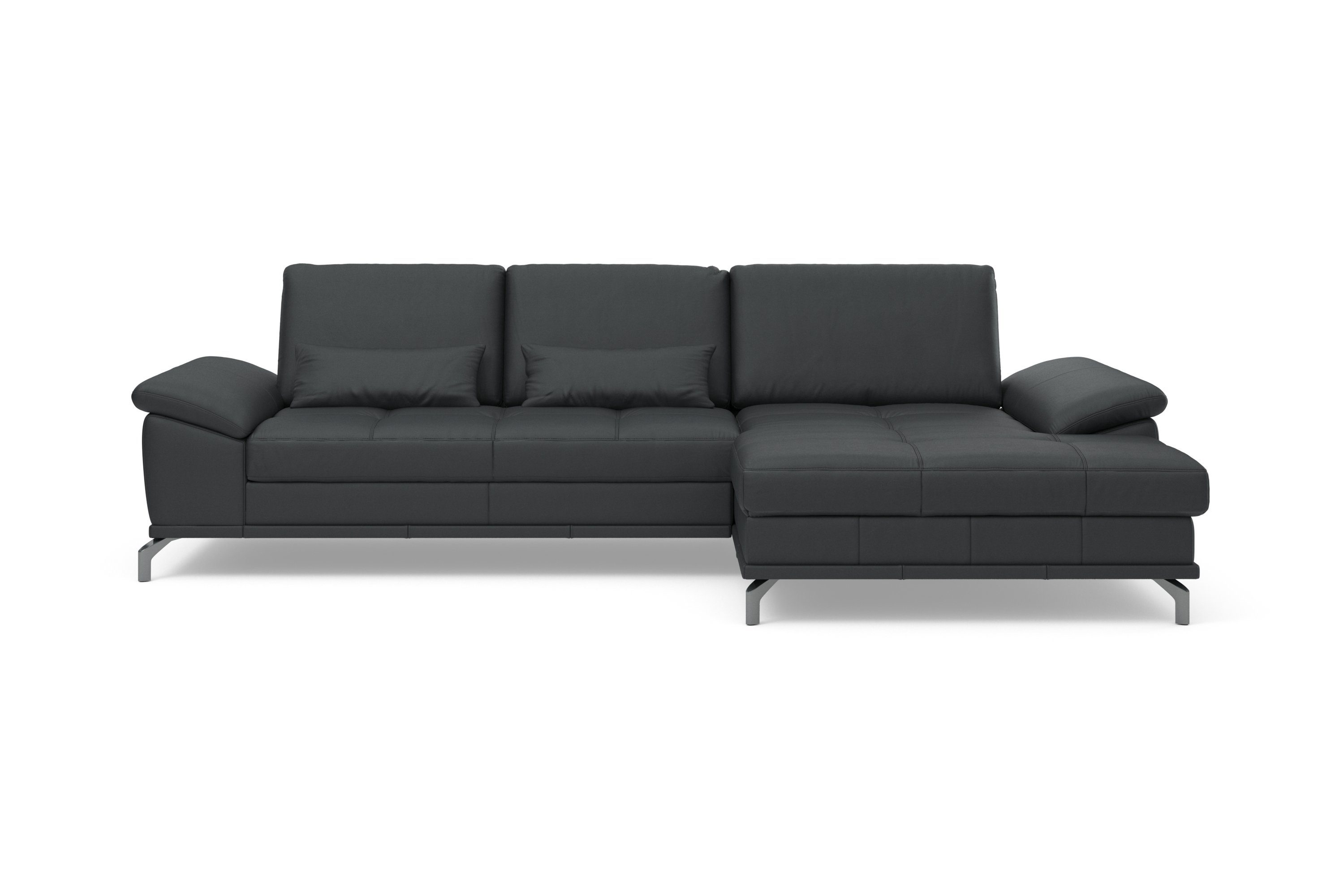 Places of Style Ecksofa Costello, incl. Sitztiefenverstellung und Armlehnfunktion, incl. 3 Nierenkissen