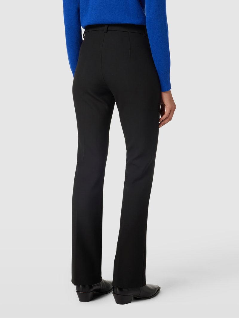 Bundfaltenhose mit französischen Eingrifftaschen Modell 'CARO' in schwarz