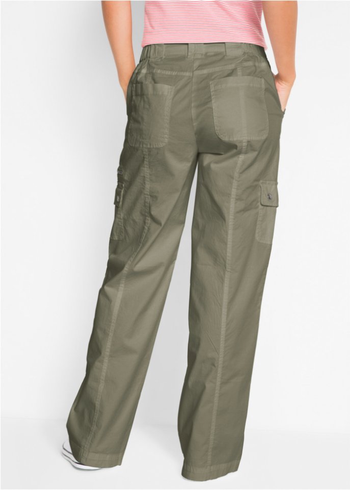 Baumwoll Cargohose mit Bequembund, Loose Fit