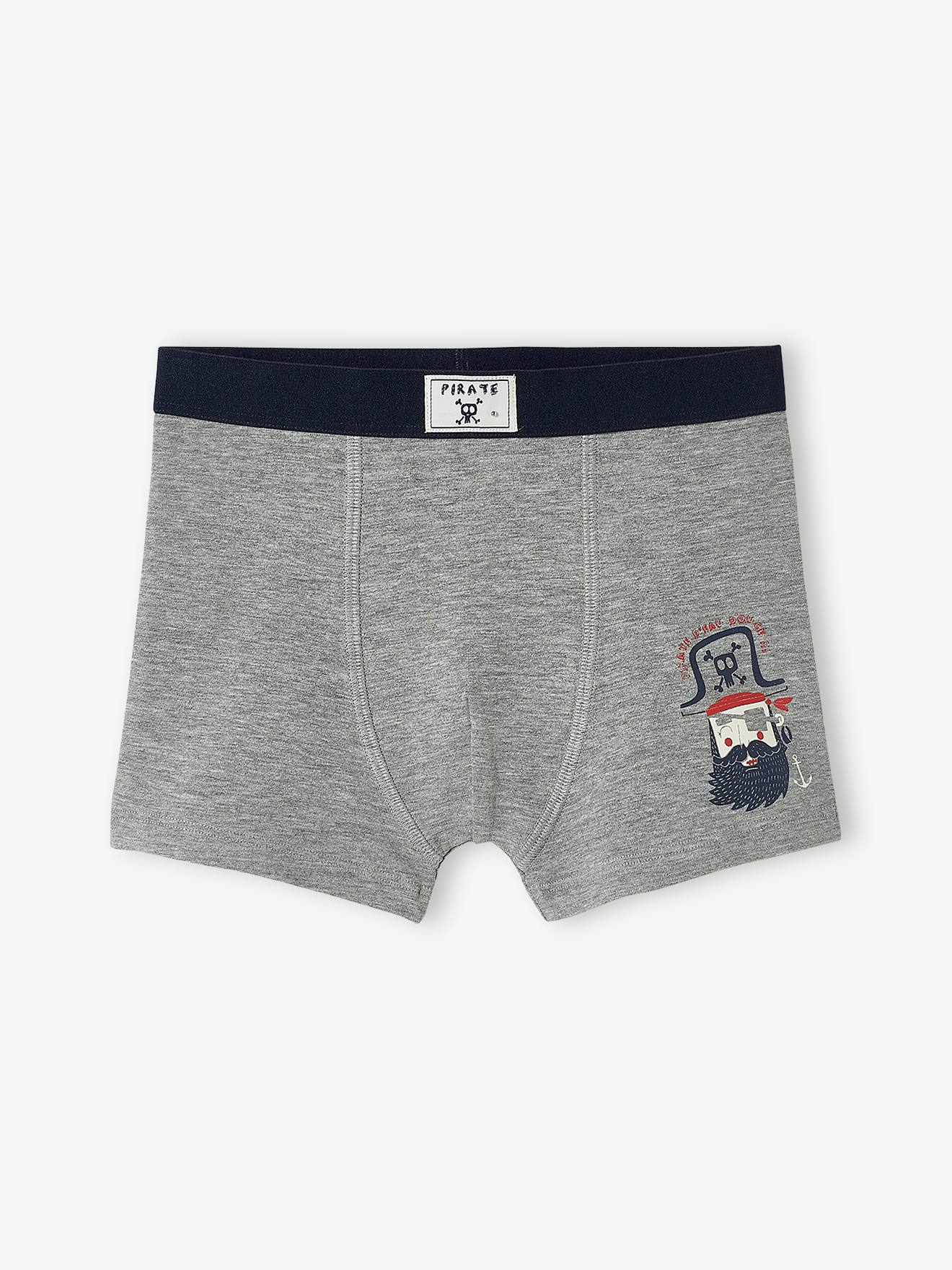 Vertbaudet 5er-Pack Jungen Boxershorts, Piraten Oeko-Tex - pack marine/rot
