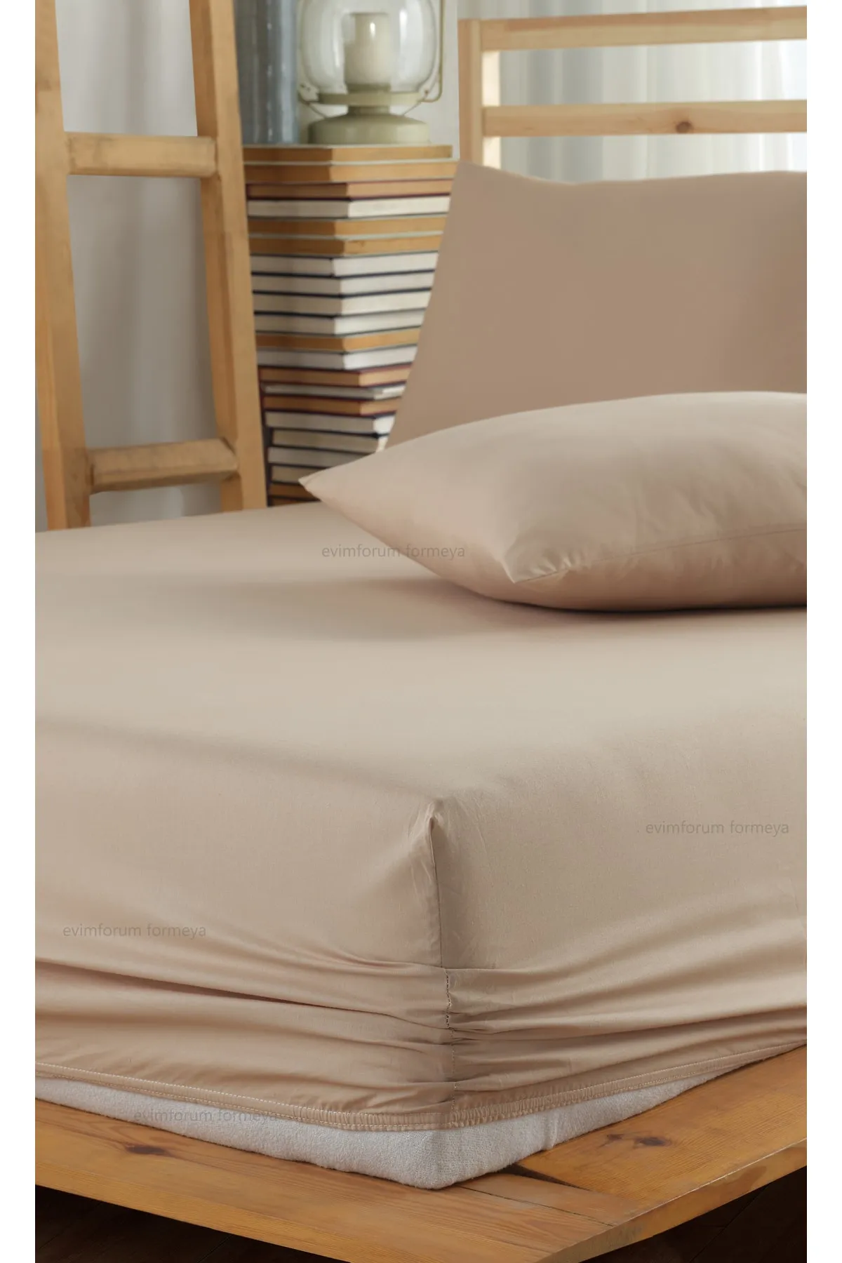 Formeya  Spannbettlaken-Set aus 100 % Baumwolle (mit Kissenbezug), Ranforce-Stoff, 5 verschiedene Größen