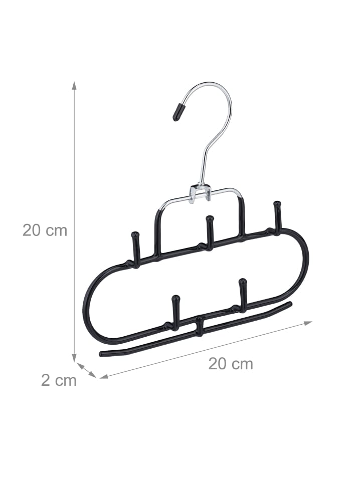 relaxdays 3x Gürtelhalter in Schwarz günstig kaufen onesize