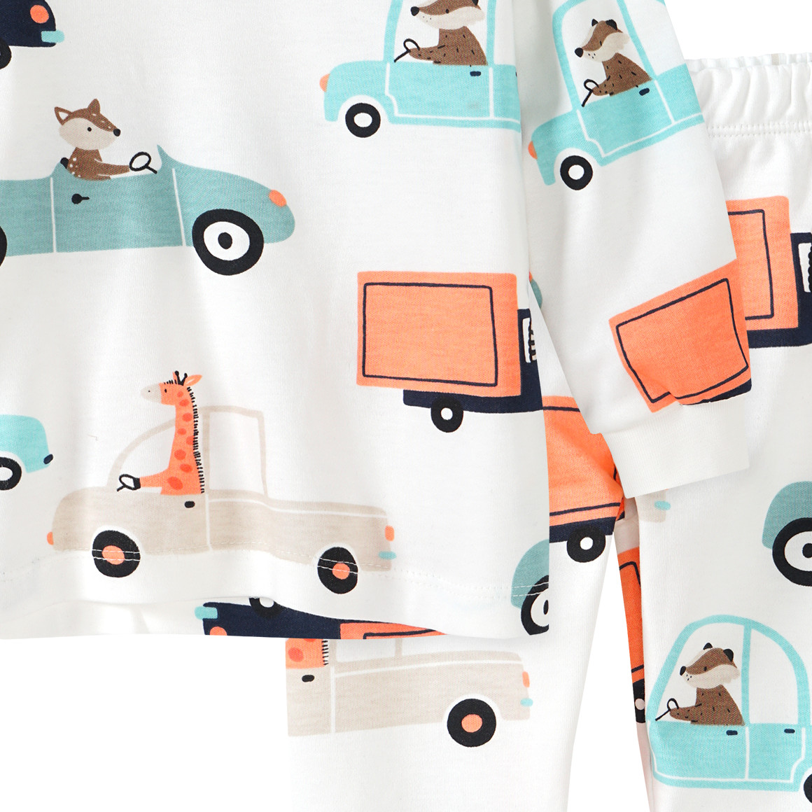 Baby Langarmshirt mit Fahrzeug-Allover