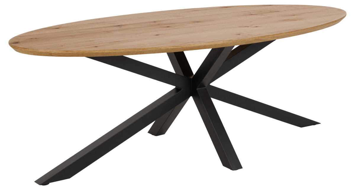 Esstisch Heaven oval Eiche Schwarz