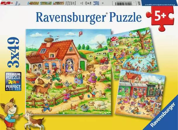 Kinderpuzzle ab 5 Jahren - Ferien auf dem Land - 49 Teile