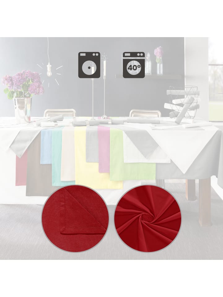 REDBEST Tischdecke Seattle in rot günstig kaufen