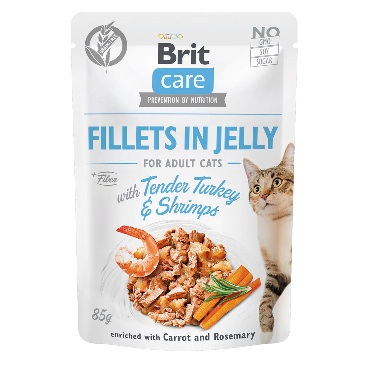 Brit Care Cat Fillets in Jelly Turkey & Shrimps bei ZooRoyal