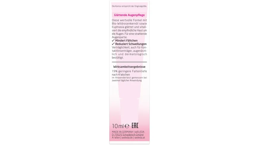 WELEDA WILDROSE Glättende Augenpflege 10 ml