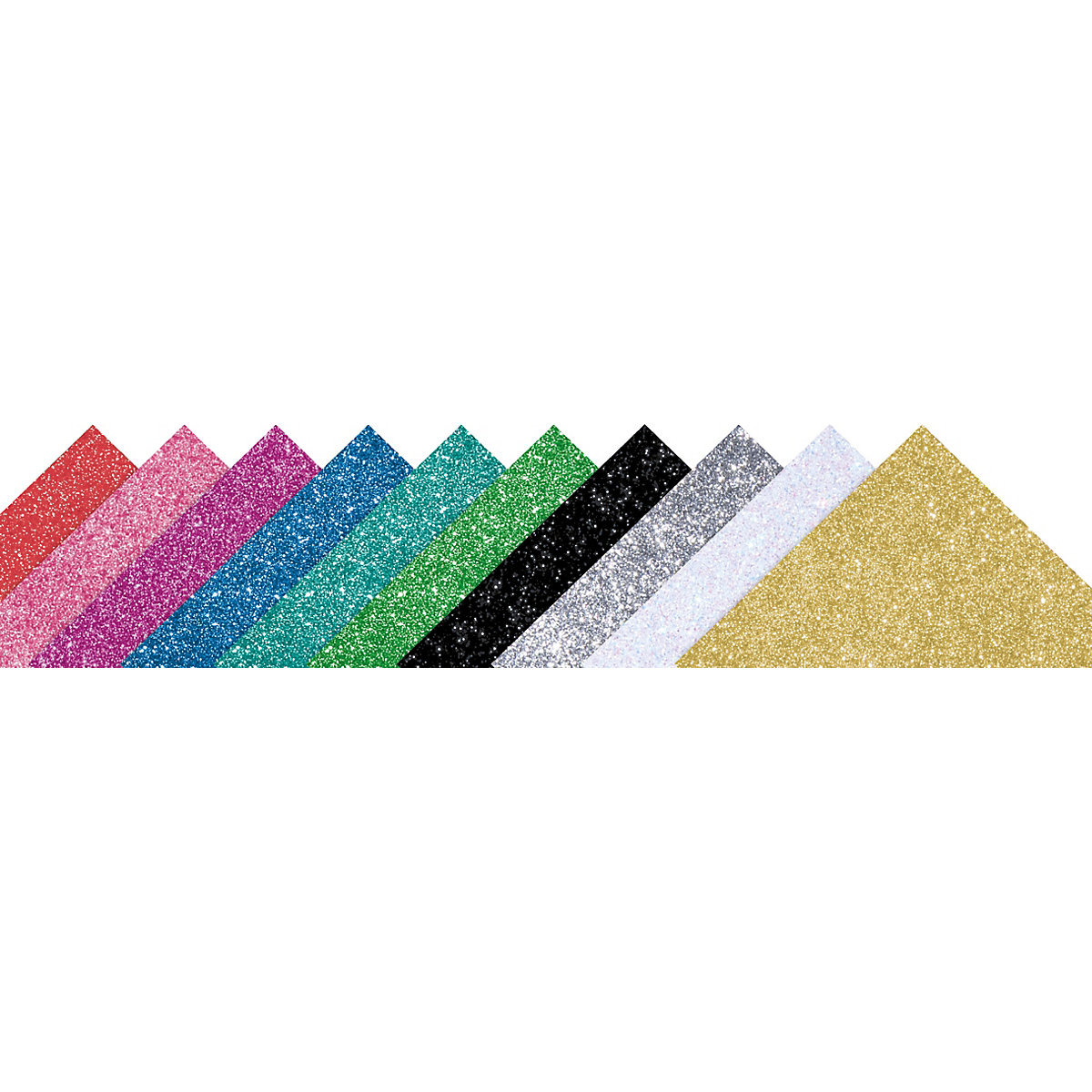 Glitter-Moosgummi 20 x 29 cm, 10 Blatt