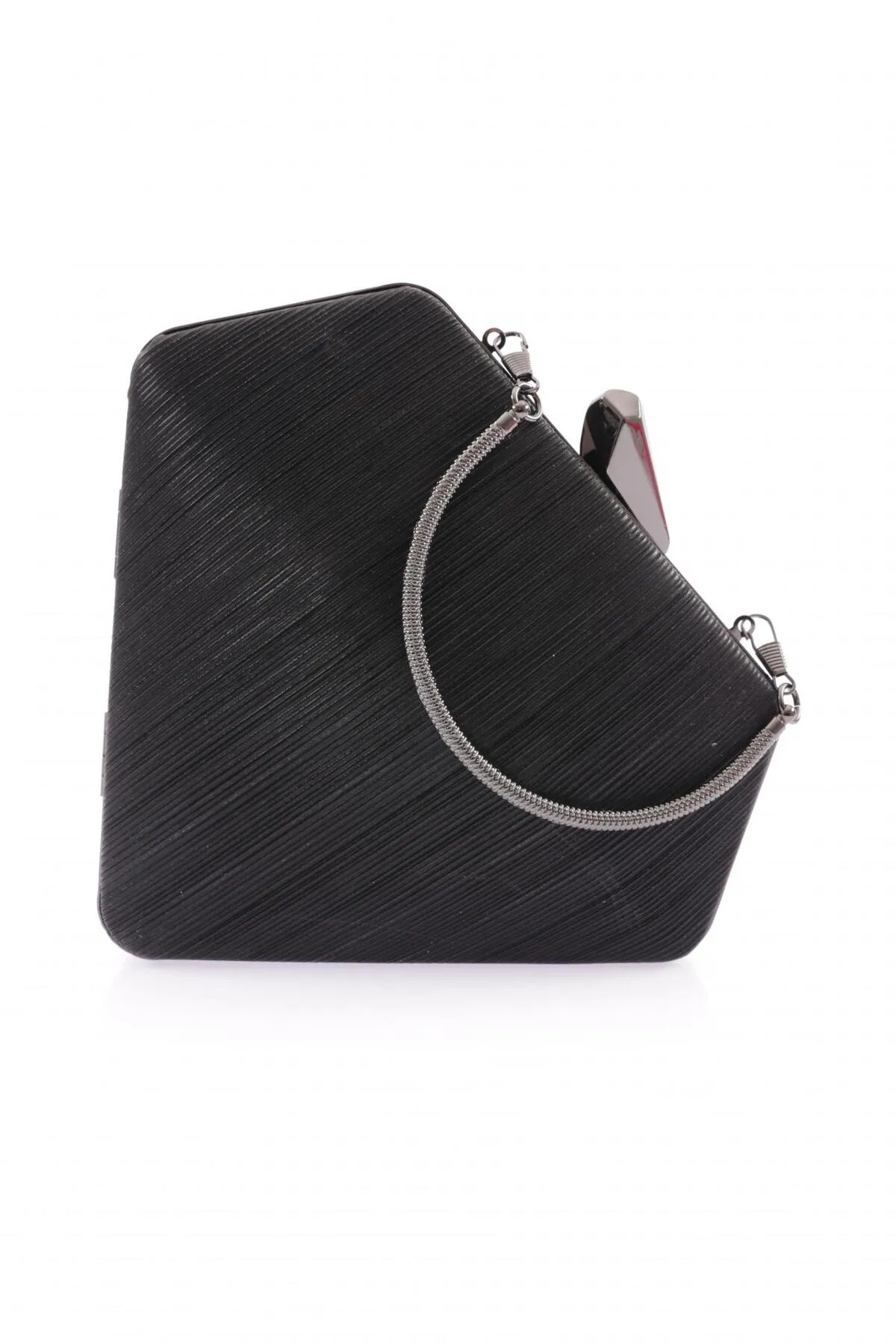 DGN  Lasergeschnittene schwarze Portfolio-Tasche für Abendkleider für Damen - 222-23y