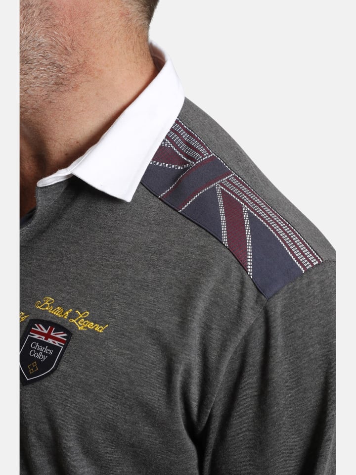 Charles Colby Sweatshirt EARL PEREDUR in dunkelgrau melange günstig kaufen