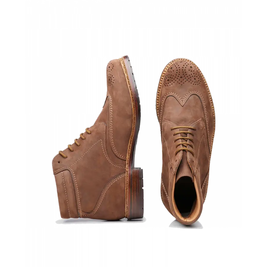 Heinrich Dinkelacker - Stiefeletten JANOSCH K FULL-BROGUE M Nubukleder - braun