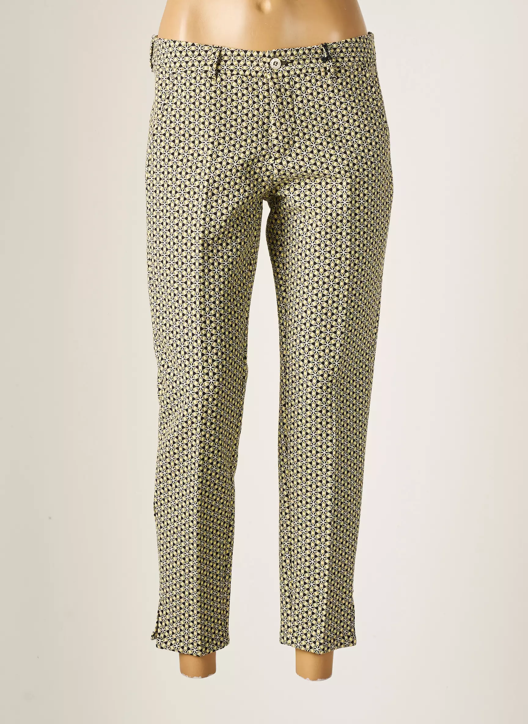 Freeman T Porter Pantalon7 8 Femme couleur jaune