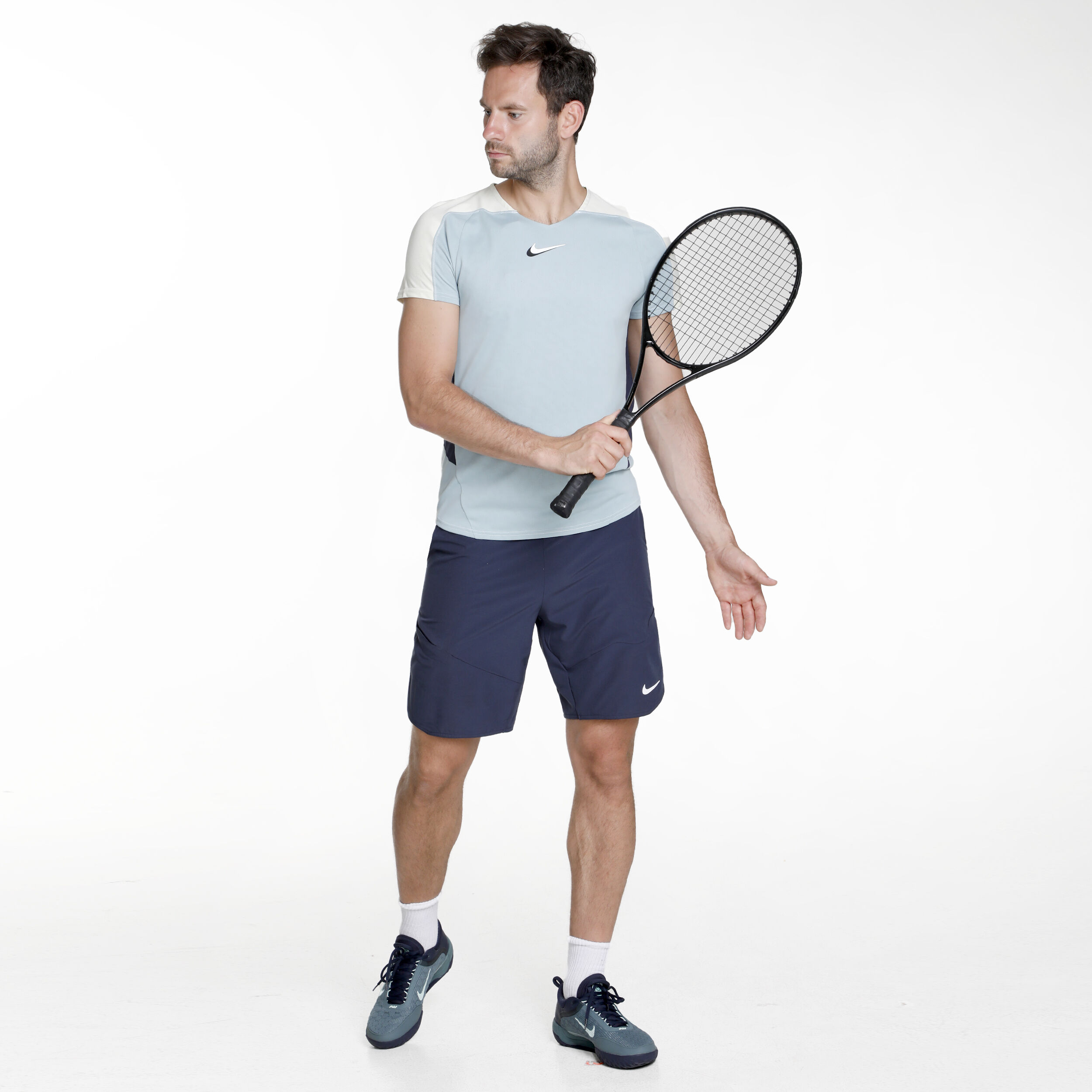 Court Dri-Fit Slam NT PS T-Shirt Herren - Hellblau, Weiß