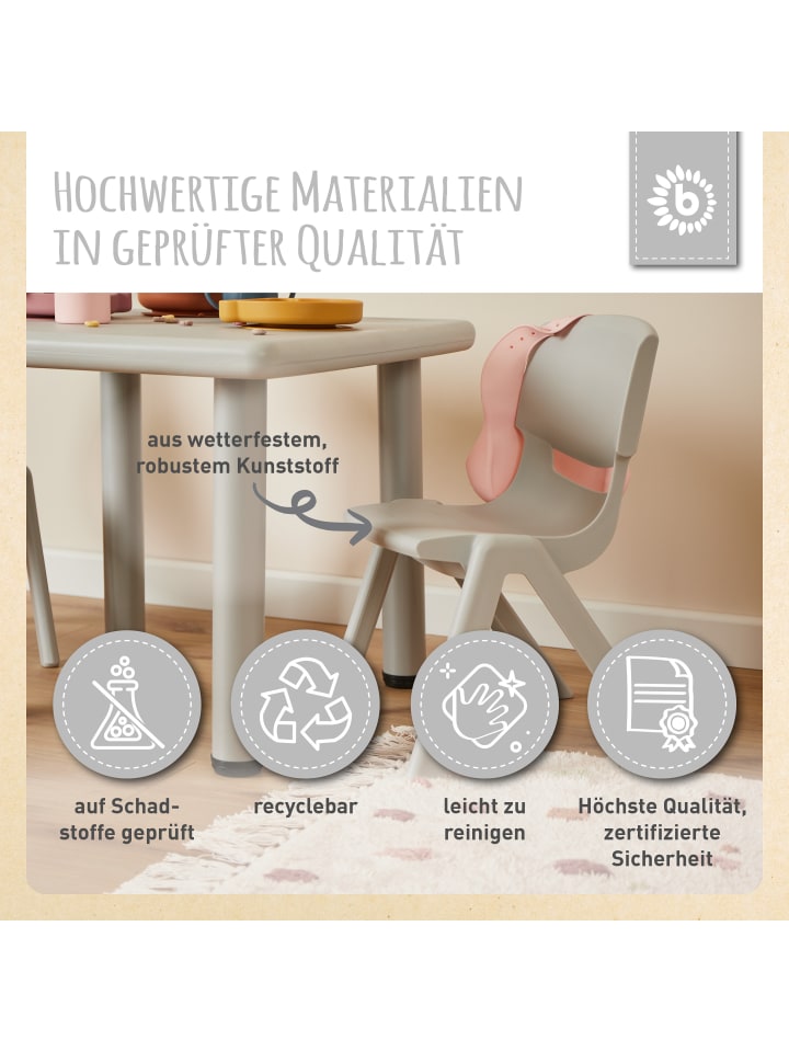 Bieco Spielwaren Kinderstuhl bis 80 kg Belastbar in Grau günstig kaufen onesize