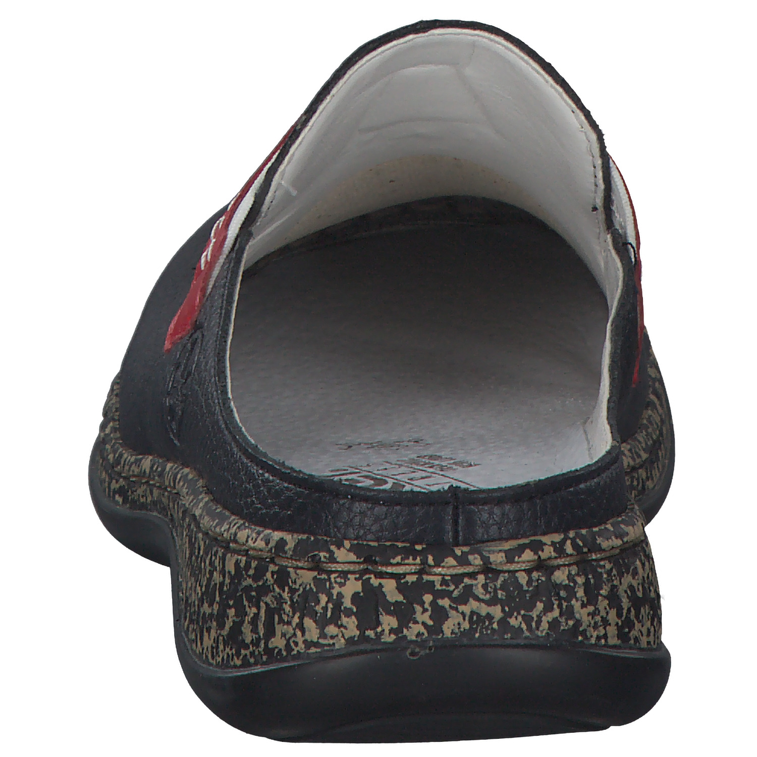 Rieker 46393, Pantoletten, Damen, navy/rosso