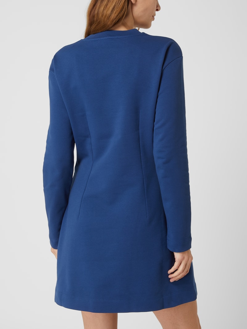 Sweatkleid mit Pailletten in blau