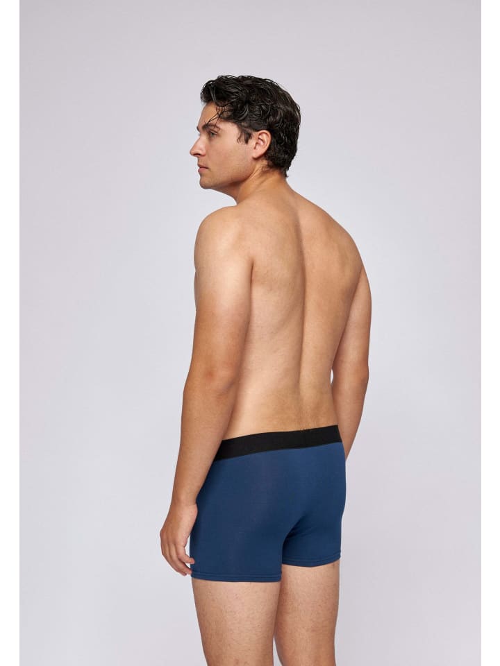 SNOCKS Boxershorts ohne Logo aus Bio-Baumwolle 6 Stück in Blau günstig kaufen
