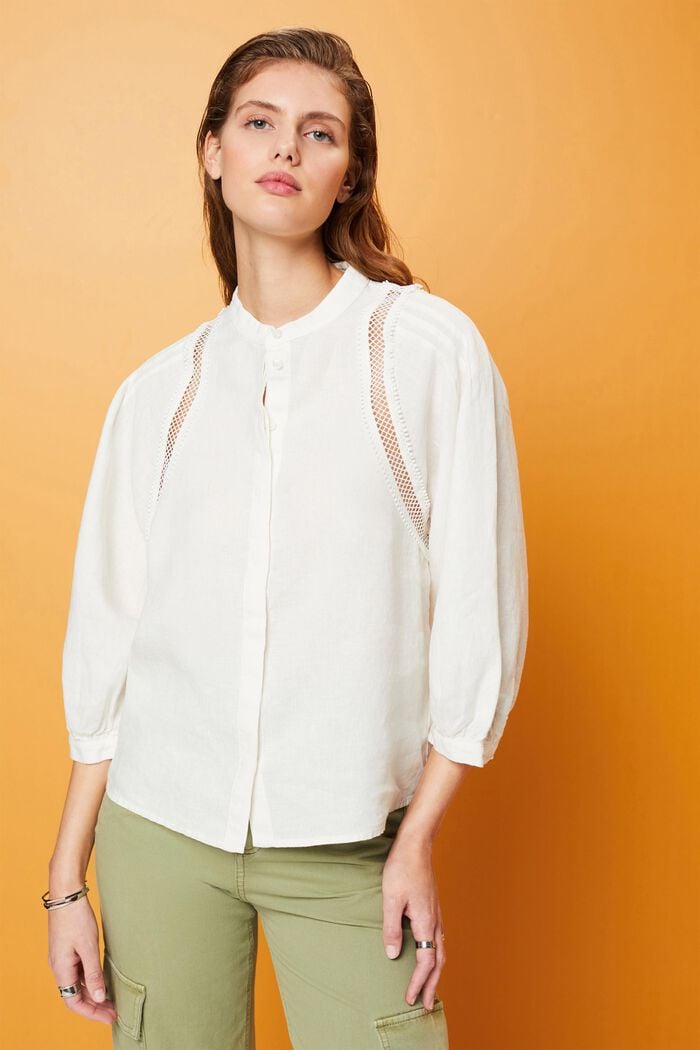 Gewebte Leinenbluse