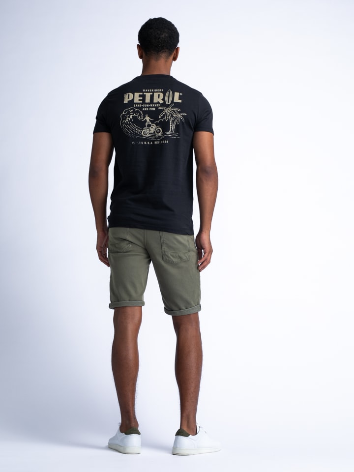Petrol Industries Jackson Farbige Denim-Shorts Sungreet in Grün günstig kaufen